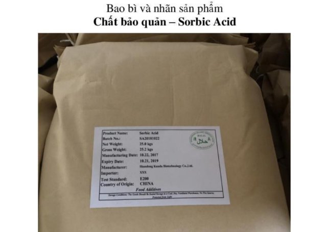 Chất bảo quản E200 - Anhcid Sorbic - Ảnh 3