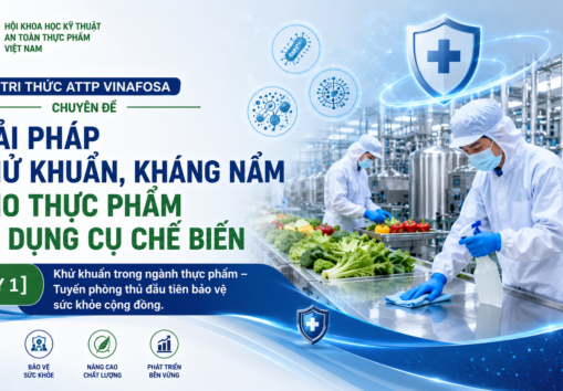 GIẢI PHÁP KHỬ KHUẨN, KHÁNG NẤM CHO THỰC PHẨM VÀ DỤNG CỤ CHẾ BIẾN