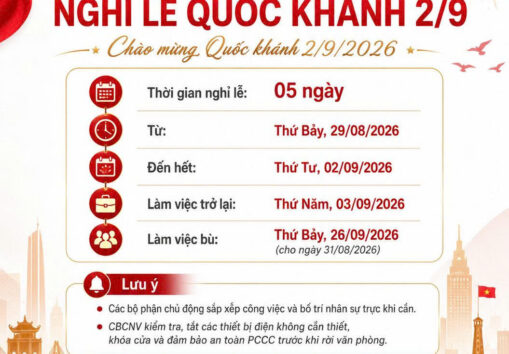 BFC THÔNG BÁO LỊCH NGHỈ LỄ QUỐC KHÁNH 2/9/2026