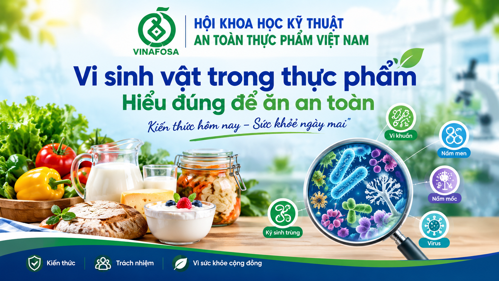 Vi sinh vật trong thực phẩm và mối nguy an toàn thực phẩm – VINAFOSA